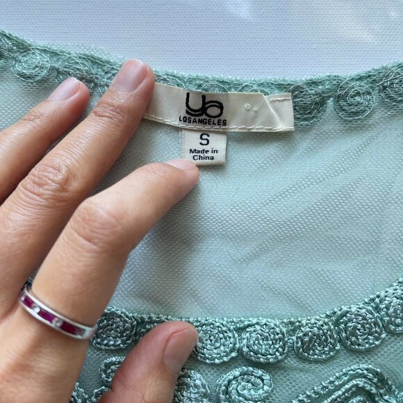 Vintage Y2K Sheer Embroidered Top - Picture 5 of 8